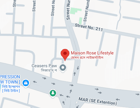 Map showing Maison Rose Lifestyle